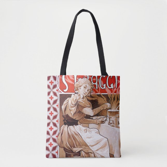Tote Bag Cuisine de femme, Alphonse Mucha (Devant)