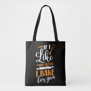 Tote Bag Cuisson Si Je T'Aime Je Cuis Pour Toi Whisk Rollin