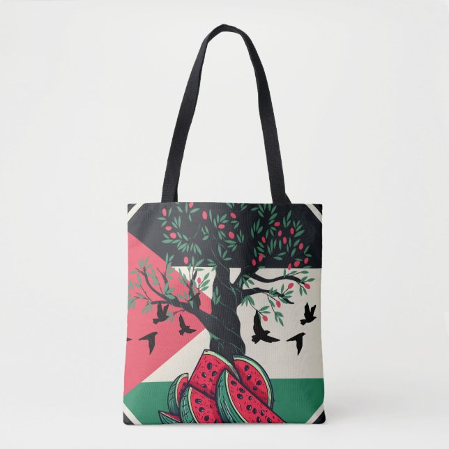 Tote Bag culture palestienne pastèque palestine olivier (Devant)
