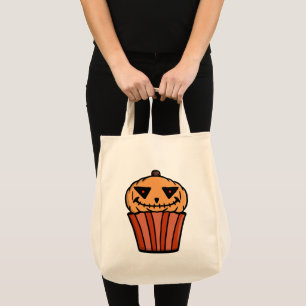 Tote Bag Cupcake Halloween Citrouille