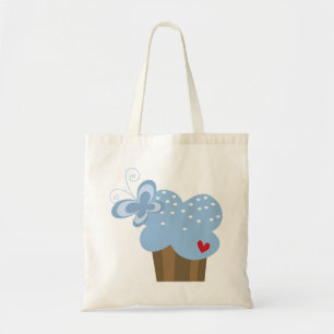 Tote Bag Cupcakes Whimsical Tree Butterflies Sweet Birthday