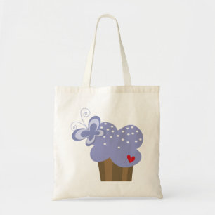 Tote Bag Cupcakes Whimsical Tree Butterflies Sweet Birthday