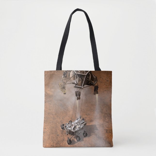 Tote Bag Curiosity Arrivant Sur La Surface Martienne. (Devant)