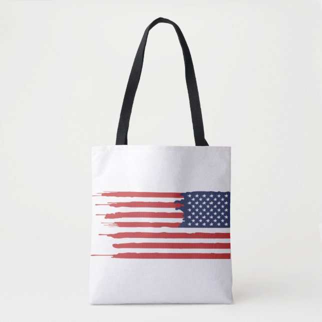 Tote Bag Custom American USA Flag  (Devant)