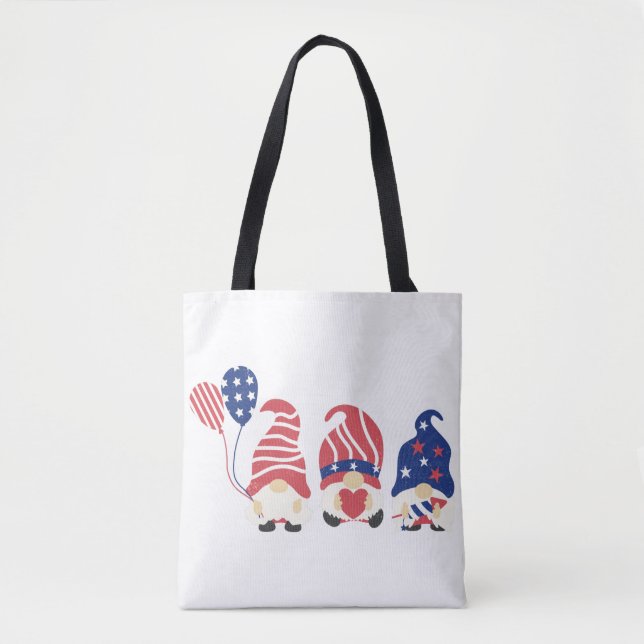 Tote Bag Custom American USA Flag  (Devant)