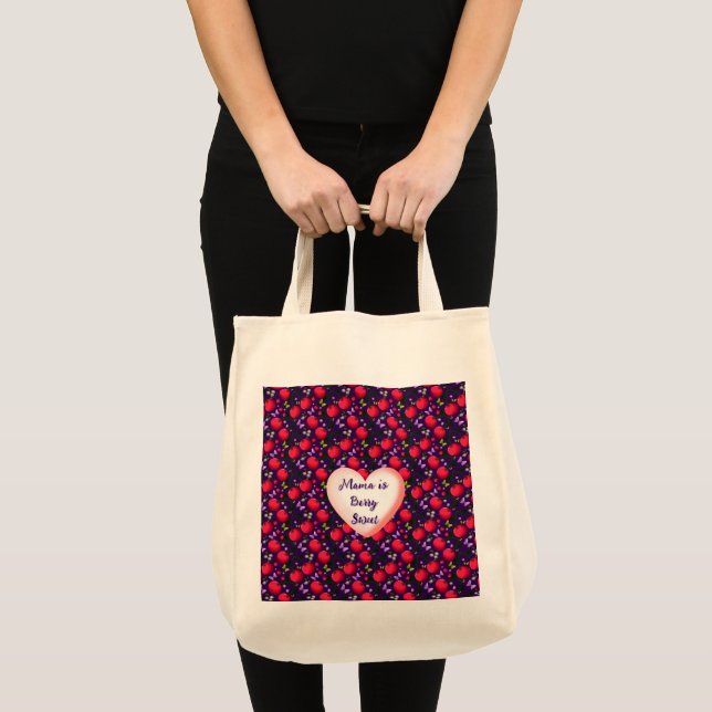 Tote Bag Custom and personalized Cute Cherry Butterfly  (Devant (produit))