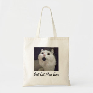 Tote Bag Custom Cat Photo Best Cat Mom Ever DIY