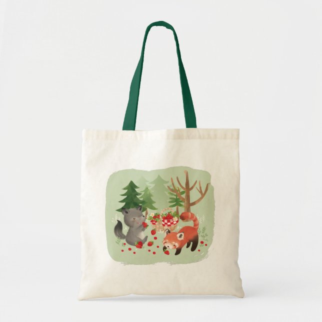 Tote Bag [Custom] Fraises dans les bois (Devant)