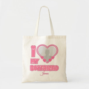 Tote Bag Custom I Love My Boyfriend - Ajouter photo et nom