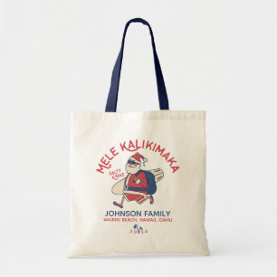 Tote Bag Custom Mele Kalikimaka Père Noël Noël hawaïen