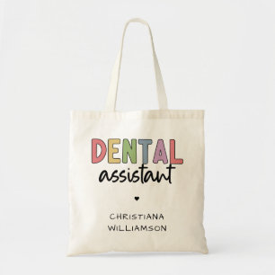Tote Bag Custom Name Dental Assistant Gift