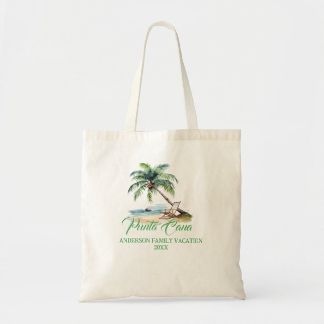 Tote Bag Custom Punta Cana Beach  (Devant)