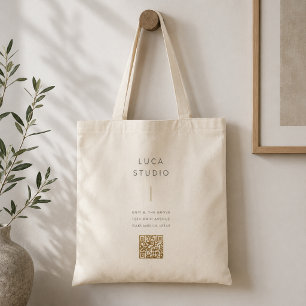 Tote Bag Custom QR Code Business Logo Carryall