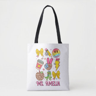 Tote Bag Custom Teacher Bag, Custom Back to School Bag