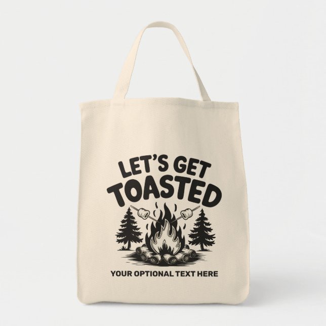 Tote Bag Custom Text Camping (Devant)