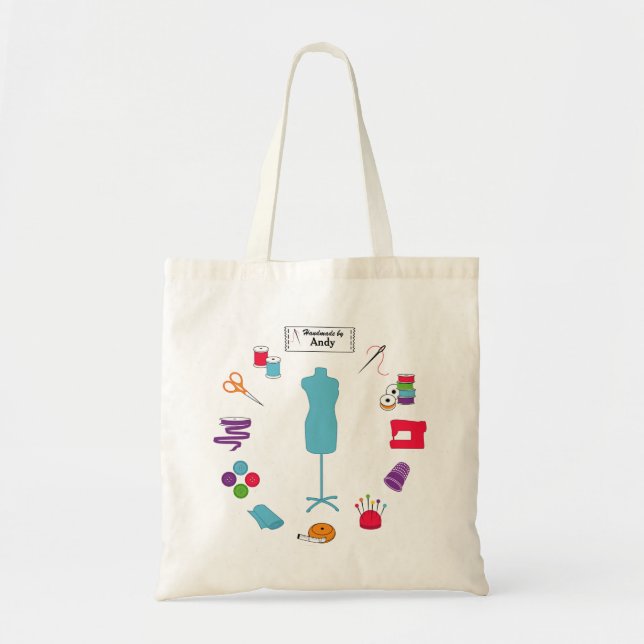 Tote Bag Customiser le Étiquette coudre à droite (Devant)