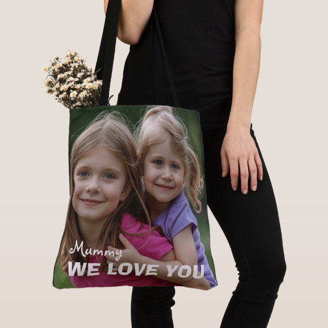 Tote Bag Customized with 2 and text (De près)