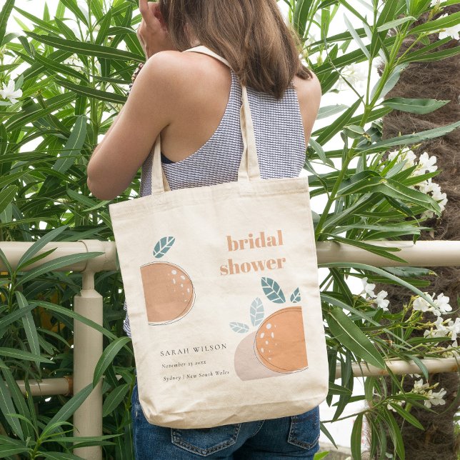 Tote Bag Cute Abstraite Orange Fruity Bold Fête des mariées (Créateur téléchargé)