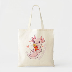 Tote Bag Cute Axolotl Lover Snaxolotl Kawaii Axolotl Alimen