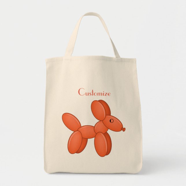 Tote Bag Cute Balloon Chien Thunder_Cove (Devant)