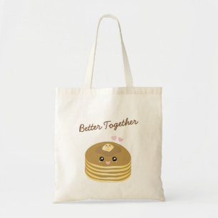 Tote Bag Cute Beurre Pancakes Mieux Ensemble Drôle Foie