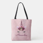 Cute Blush rose Unicorne Parti Monogramme