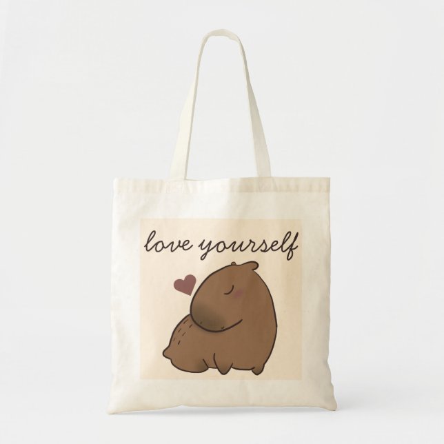Tote Bag Cute capybara (Devant)