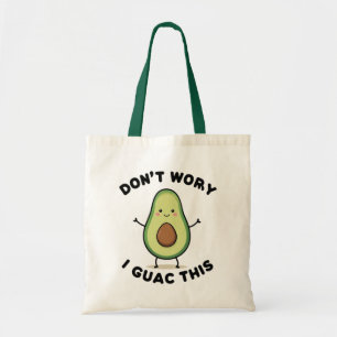Tote Bag Cute Cartoon Avocado