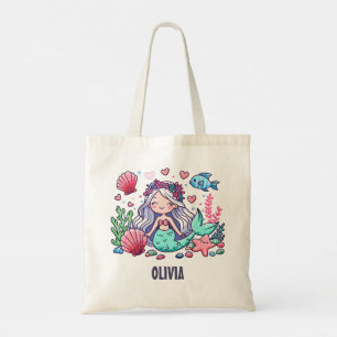 Tote Bag Cute Cartoon Sirène personnalisée