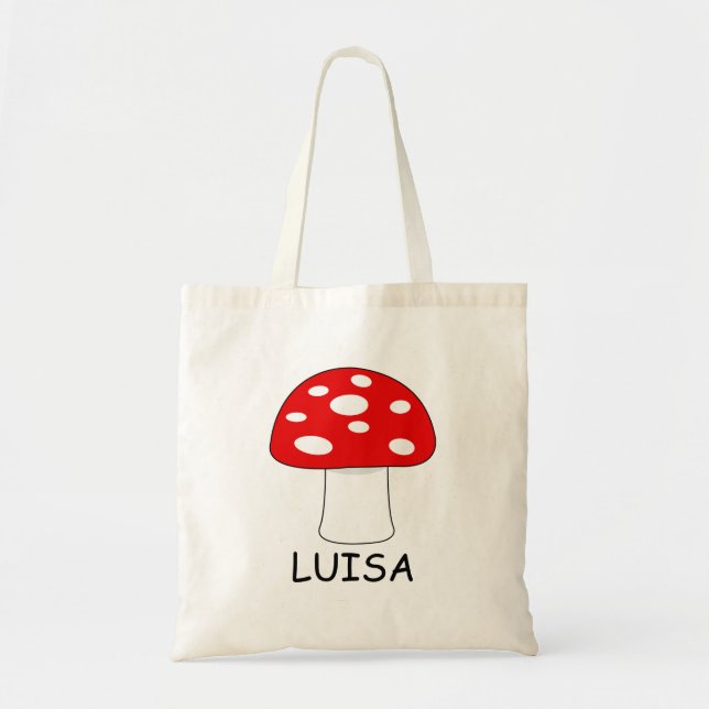 Tote Bag Cute casquette rouge personnalisé avec taches blan (Devant)