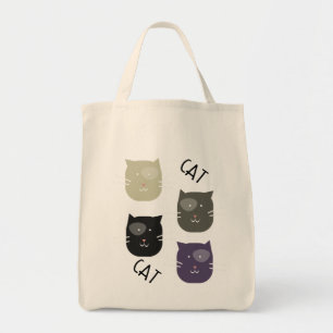Tote Bag Cute Chat avec Spots Whimiscal
