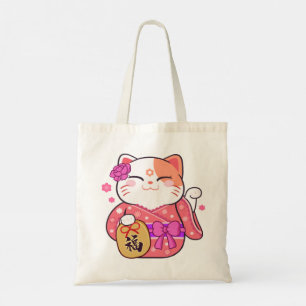 Tote Bag Cute Chat Lucky