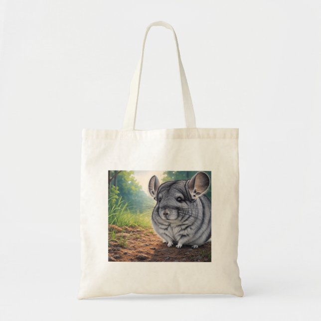 Tote Bag Cute Chinchilla (Devant)