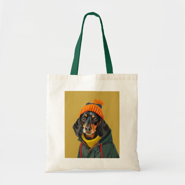 Tote Bag Cute Dachshund (Devant)