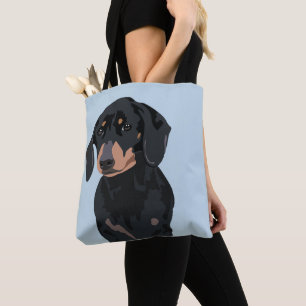 Tote Bag Cute Dachshund   Chien de saucisse