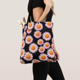 Tote Bag Cute Daisy Flower Botanique motif école girly
