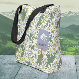 Tote Bag Cute Edelweiss Son de la musique Alpes Botanique