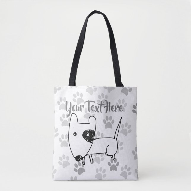 Tote Bag Cute English Bull Terrier (Devant)