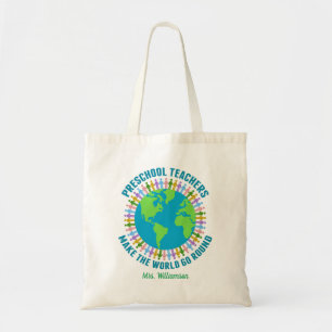 Tote Bag Cute Enseignant préscolaire World Custom School