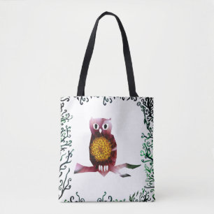 Tote Bag Cute Floral Owl Fourre-tout