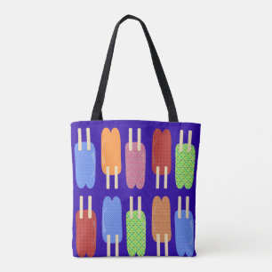 Tote Bag Cute Frozen Pops Sweet Treat Dessert Motif