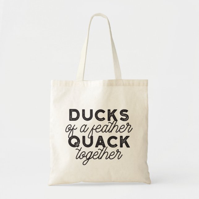 Tote Bag Cute Funny Canards Puns Citation II (Devant)