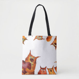 Tote Bag Cute Funny Emokitten Basic Classic
