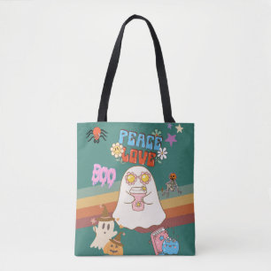 Tote Bag Cute Ghost Super Style cyan foncé