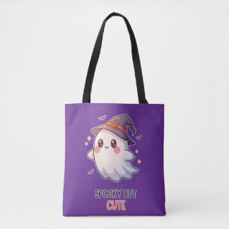 Tote Bag Cute Ghost Witch Halloween Spooky Cute