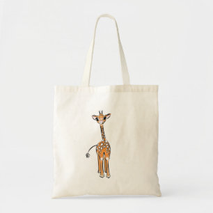 Tote Bag Cute Giraffe drawing, safari animals