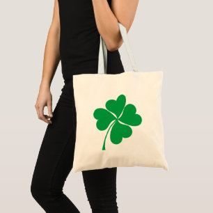 Tote Bag Cute Green Lucky 4 coeur feuille Clover shamrock