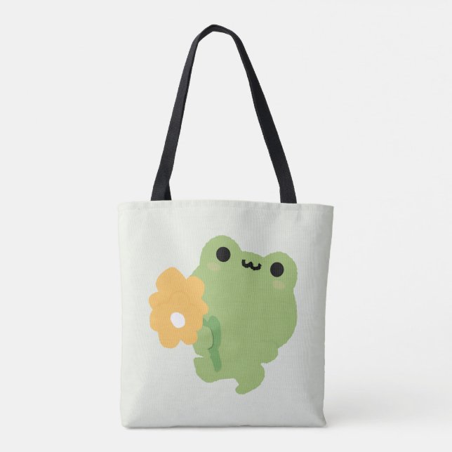 Tote Bag Cute grenouille romantique (Dos)