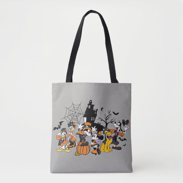 Tote Bag Cute Halloween Mickey et amis (Devant)