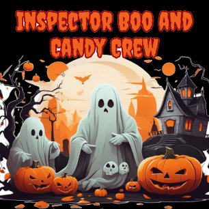 Tote Bag Cute inspecteur Boo et Candy Crew